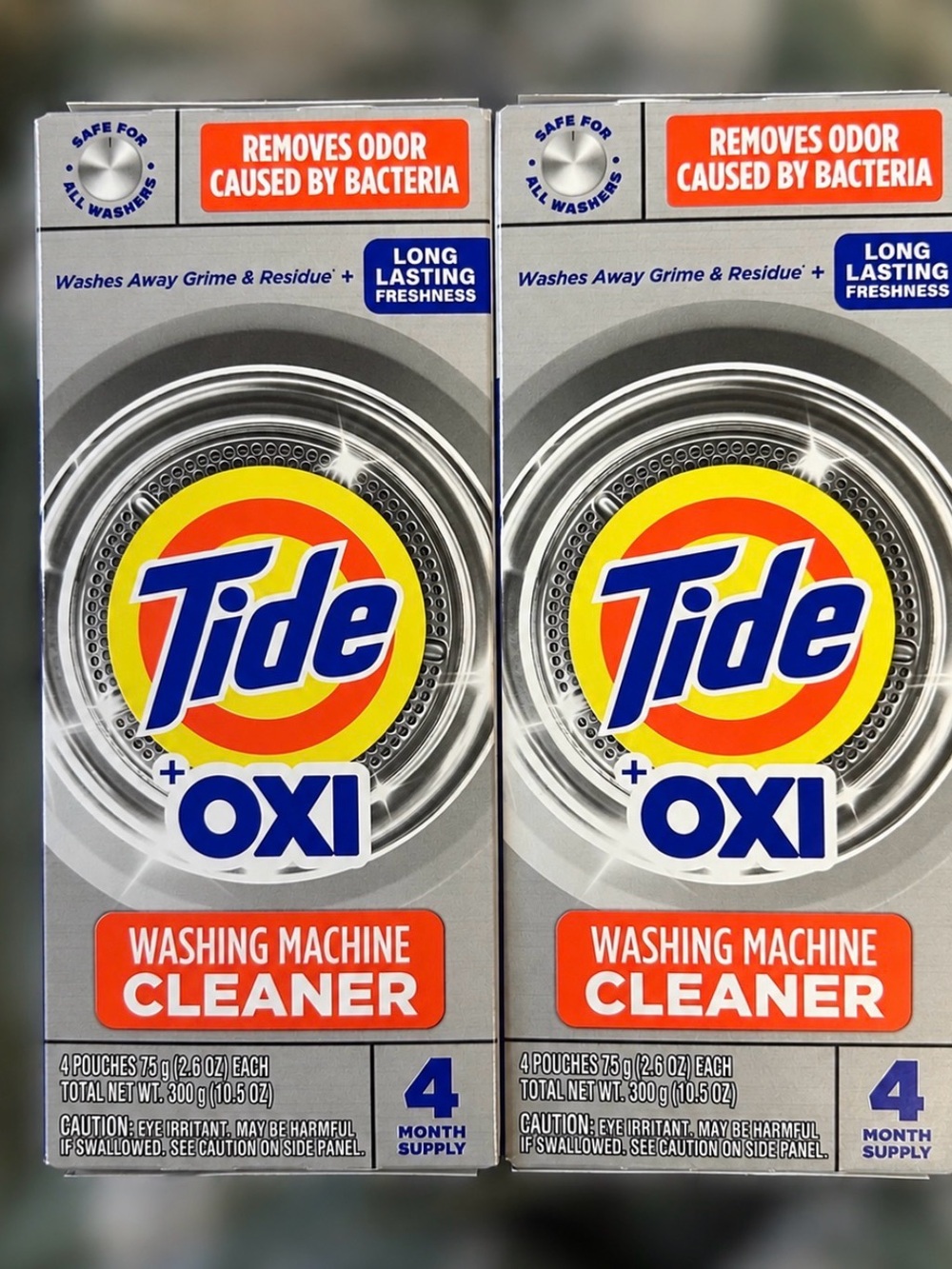 Tide + Oxi Washing Machine Cleaner 2-Pack 8 Pouches